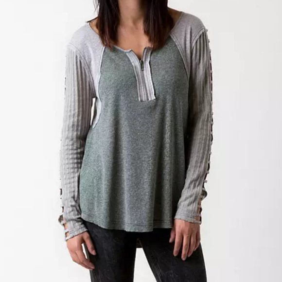 Cutout Long Sleeve Pullover Top - Picture 2 of 13